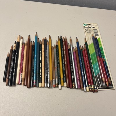 Lot Of 36 Vintage Colored Pencils See Photos Various Ages Various Lengths