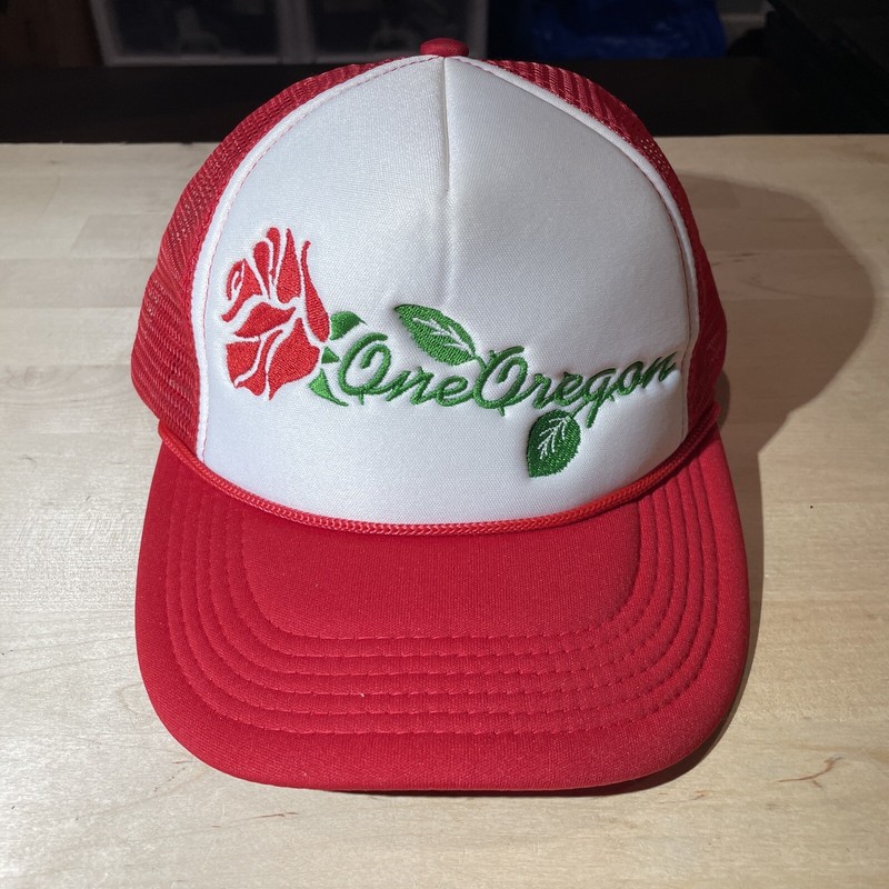 One Oregon Rose City - Mesh Back Snapback White Red