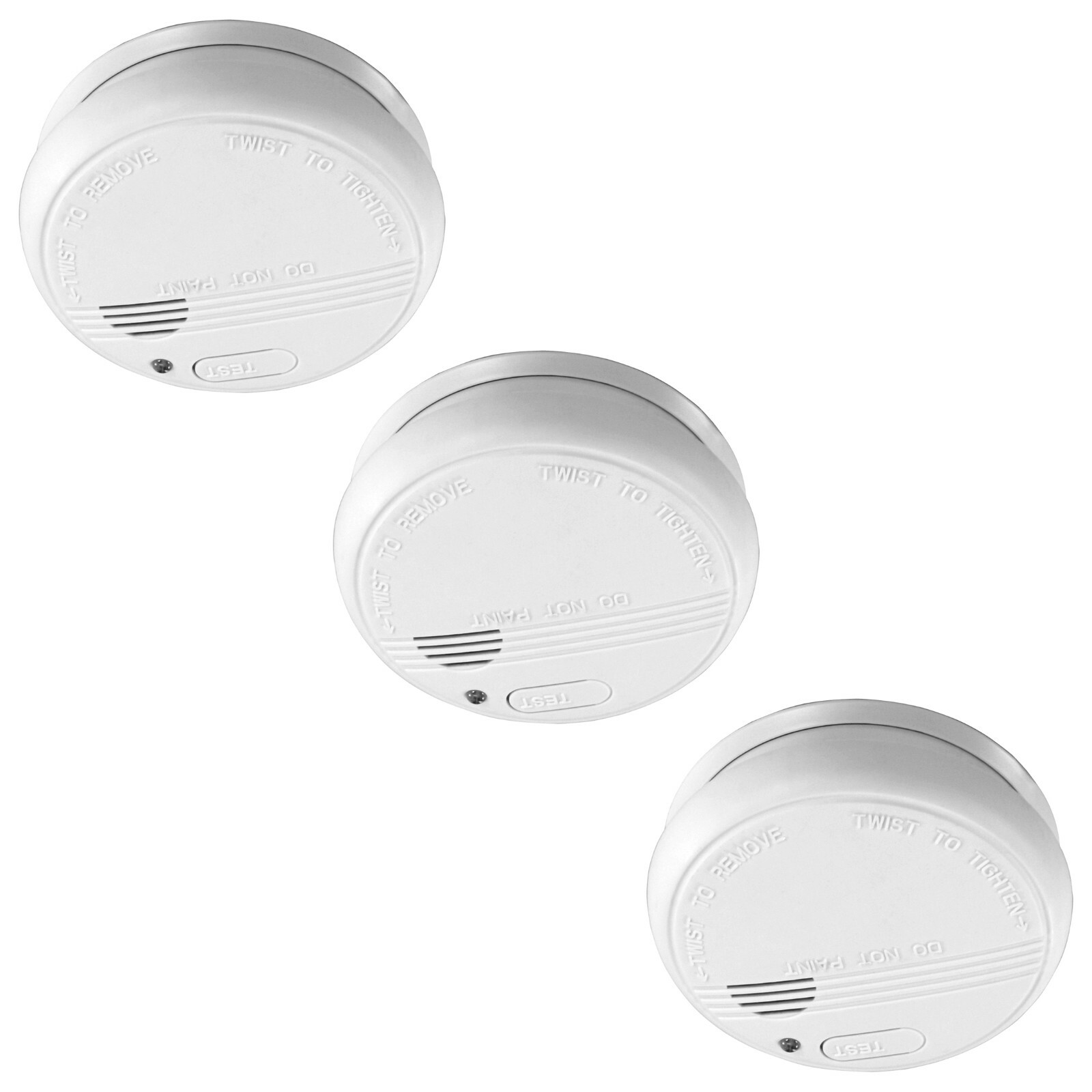 3x Rauchmelder Feuermelder Brandmelder | inkl. 9V Batterie | DIN EN 14604 