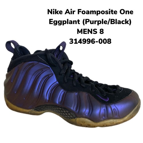 シューズ(男性用) AIR FOAMPOSITE ONE 26cm 314996301 Nike Air Foamposite One 1 Eggplant MENS 8 WOMENS 9.5 Purple
