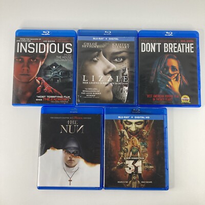Horror Movie BluRay  Lot of 5 Nun 31 Insidious Lizzie Don't Breathe