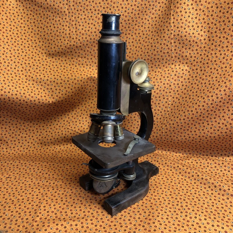 Antique Boxed Microscope German Late 1800’s