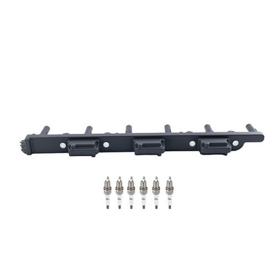 Ignition Coil + 6pcs Spark Plug for 2000-2001 Jeep Cherokee XJ 4.0L L6 UF296