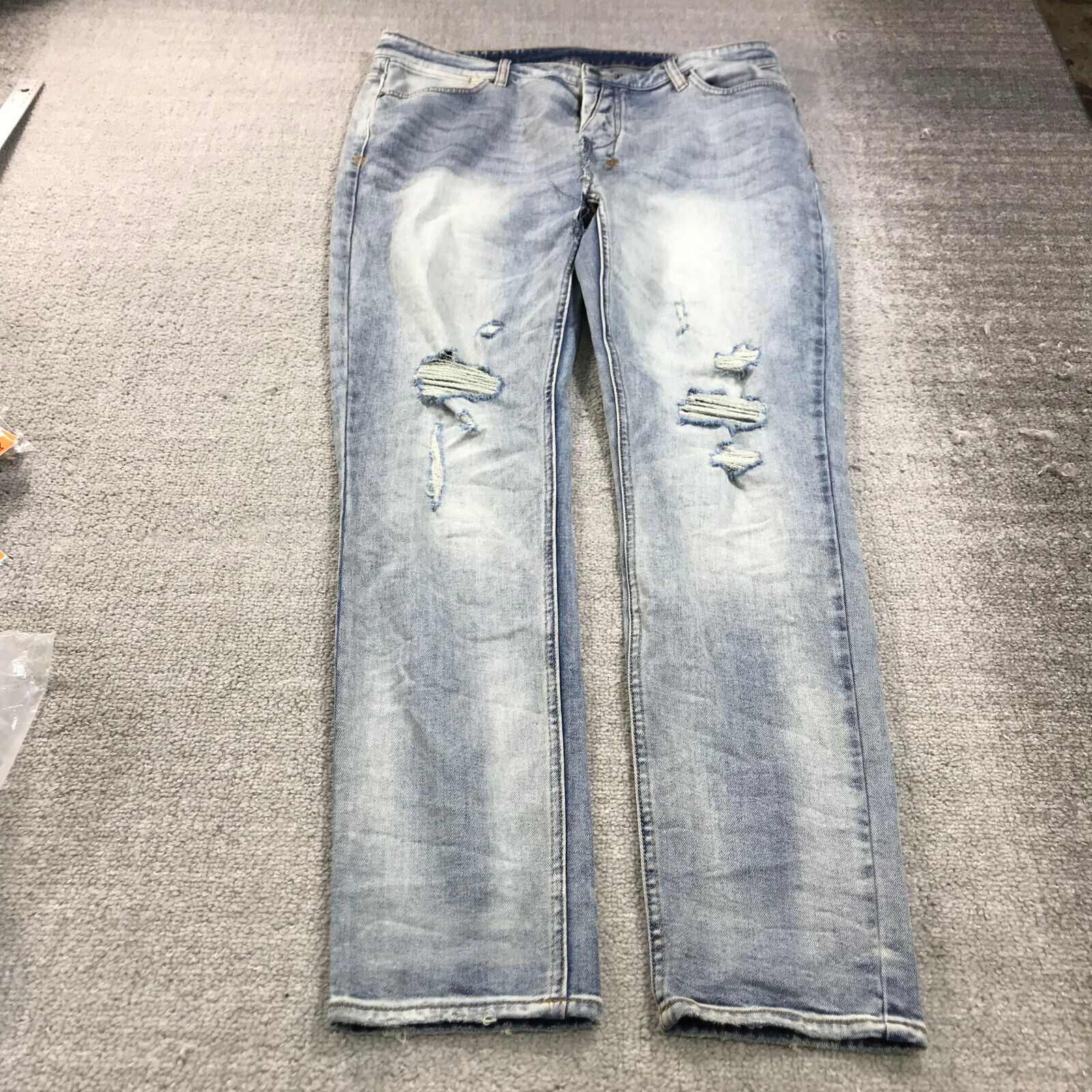 Ksubi Jeans Mens 38x32 Blue Van Winkle Trashed Dreams Ksubi Jeans Mens 38x32 Blue Van Winkle Trashed Dreams