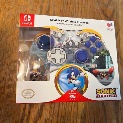 PDP REALMZ WIRELESS NINTENDO SWITCH PRO CONTROLLER, LED 40 HOUR RECHARGEABLE NEW