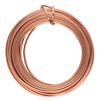 Square Craft Wire - Wire Elements - Soft Temper - 21 Gauge, 7 Yard Coil - Cop...