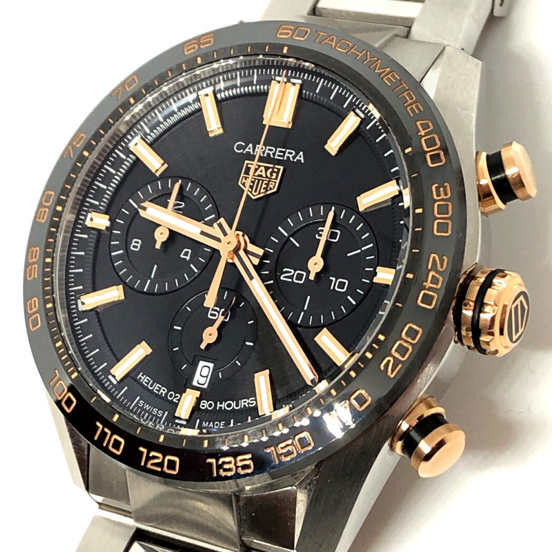 TAG Heuer Carrera CBN2A5A Chronograph Rose 18k Gold Men's Watch