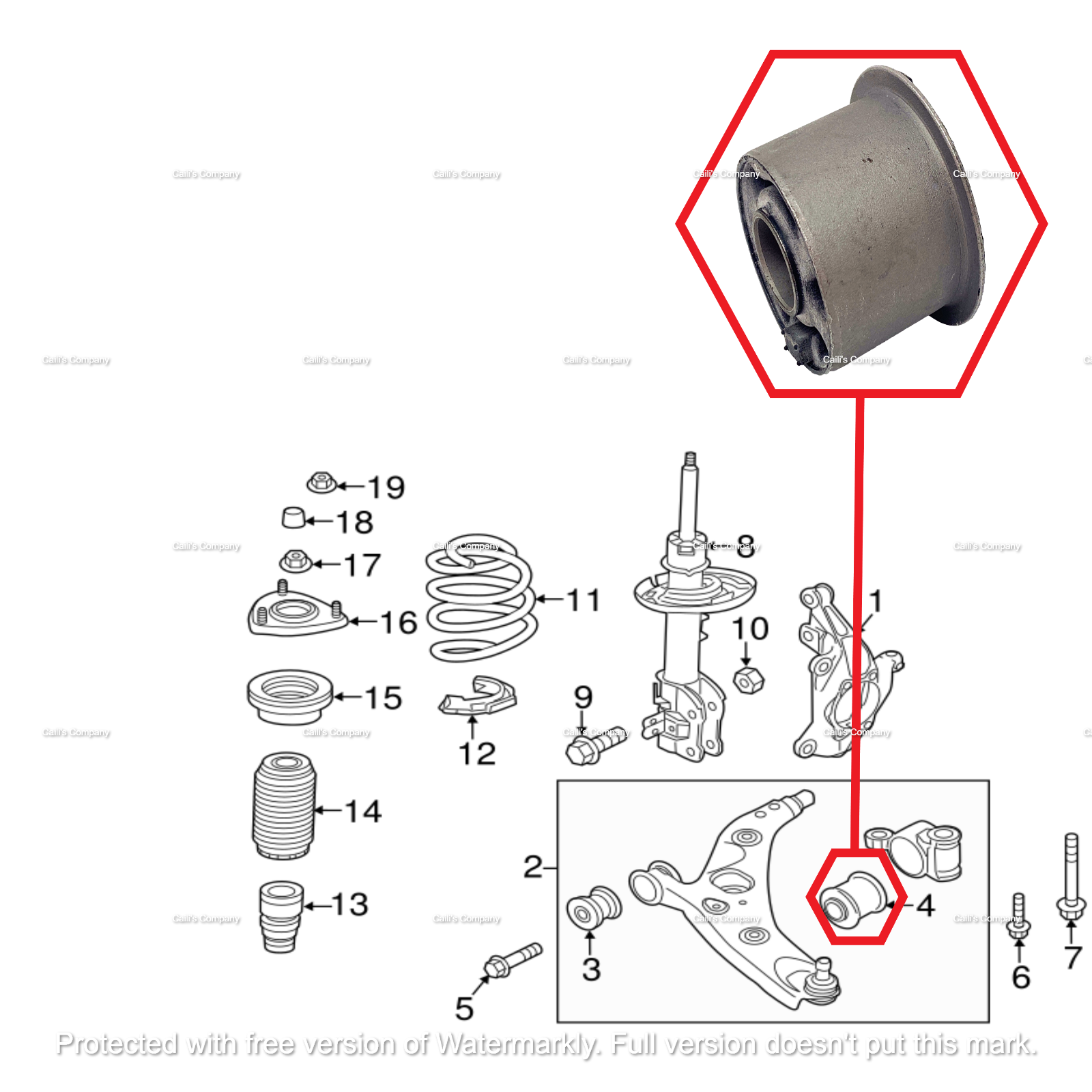 KD35-34-300H For 2017 MAZDA CX-5 KE Front Lower Control Arm Rear