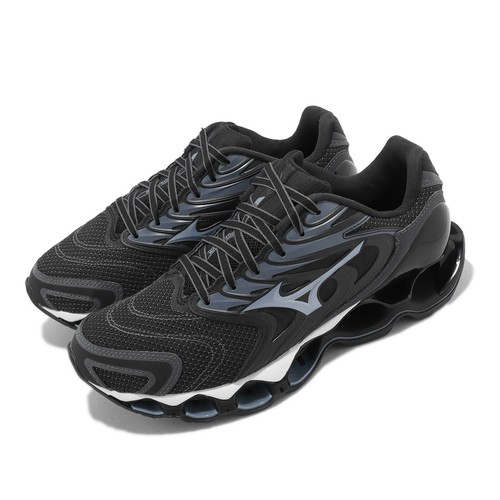 Mizuno Wave Prophecy 12S Black Blue Men Светоотражающие шоссейные кроссовки J1GC2349-52