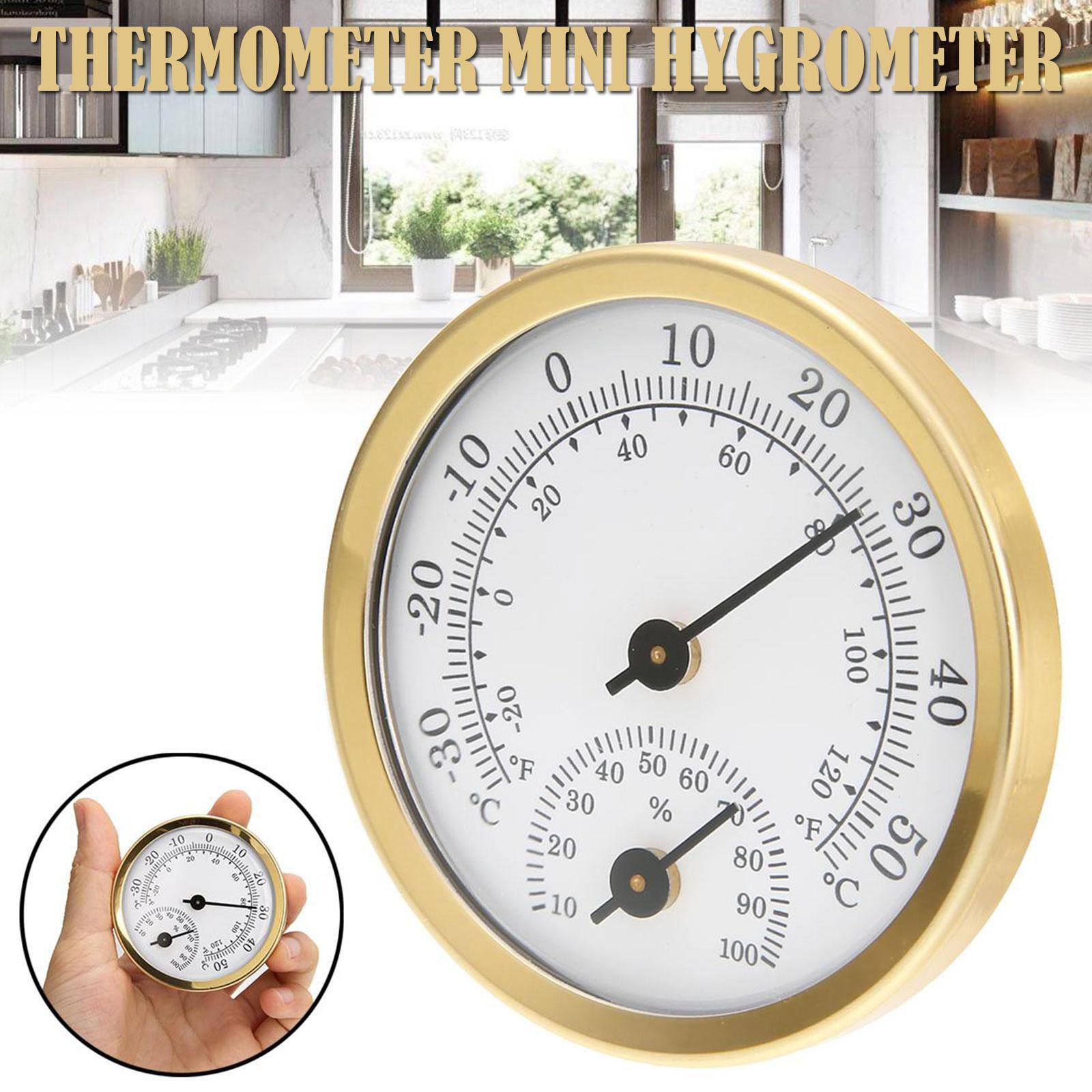 Mini Analog Thermometer Hygrometer Humidity Meter Room Indoor Temperature 2024