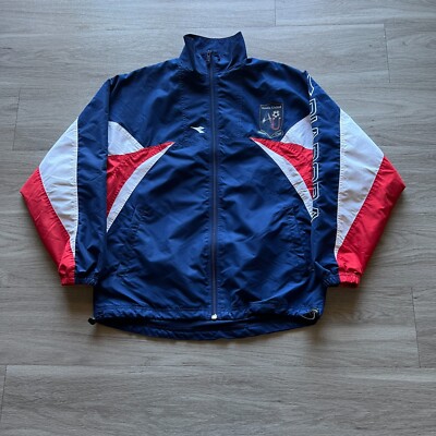 diadora mens windbreaker jacket size 42 xl khaki polyamide lq08 154406568097
