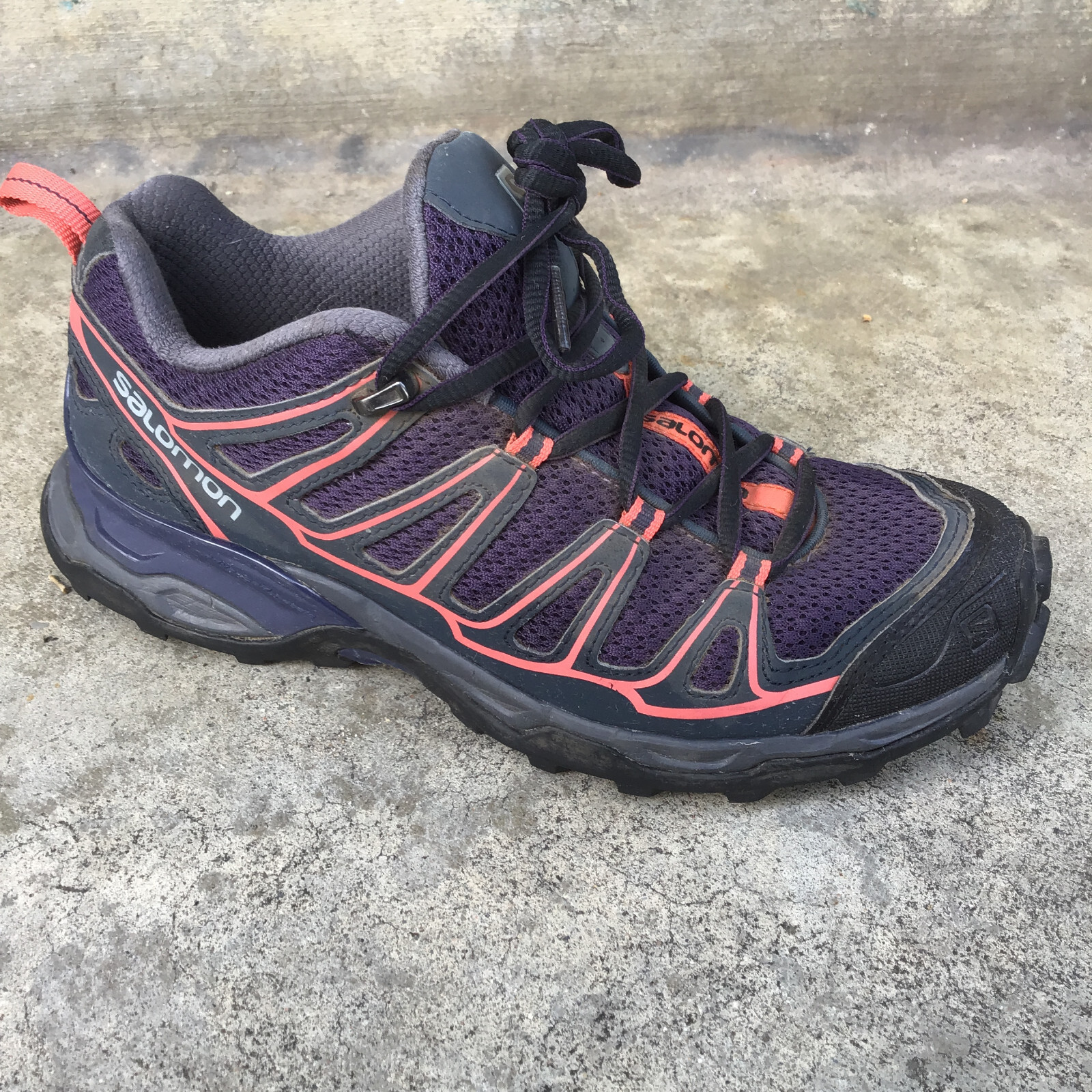 Salomon X-Ultra Prime W Niteshade Grey / Purple / Coral Punch - Womens US 6  | eBay
