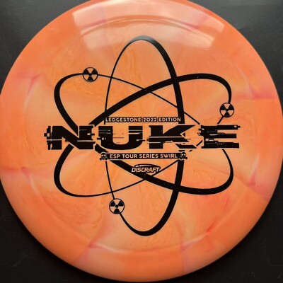 New Discraft 2022 Ledgestone Swirly ESP NUKE 174g Max Distance Driver Disc Golf
