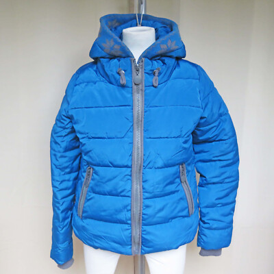 SAIYU Womens Blue Hooded Padded Jacket Size M