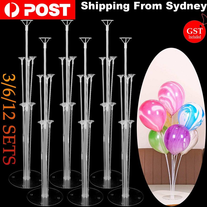 3/6/12 Set 70 Cm Balloon Column Set Upright Base Stand Holder Wedding Party Deco