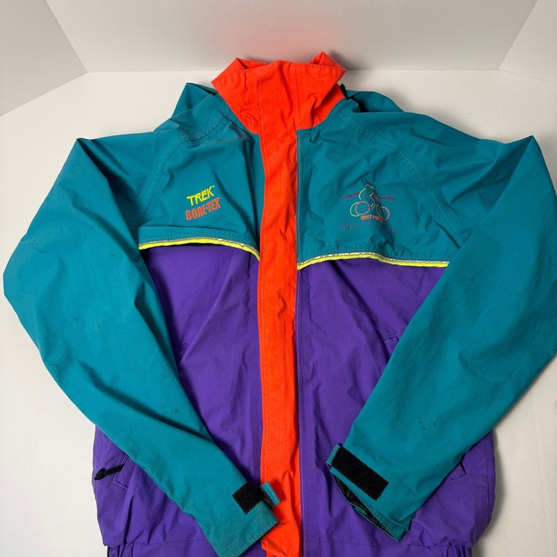 Vintage Trek Gore-Tex Color Block Cycling Jacket - 90s Teal Purple