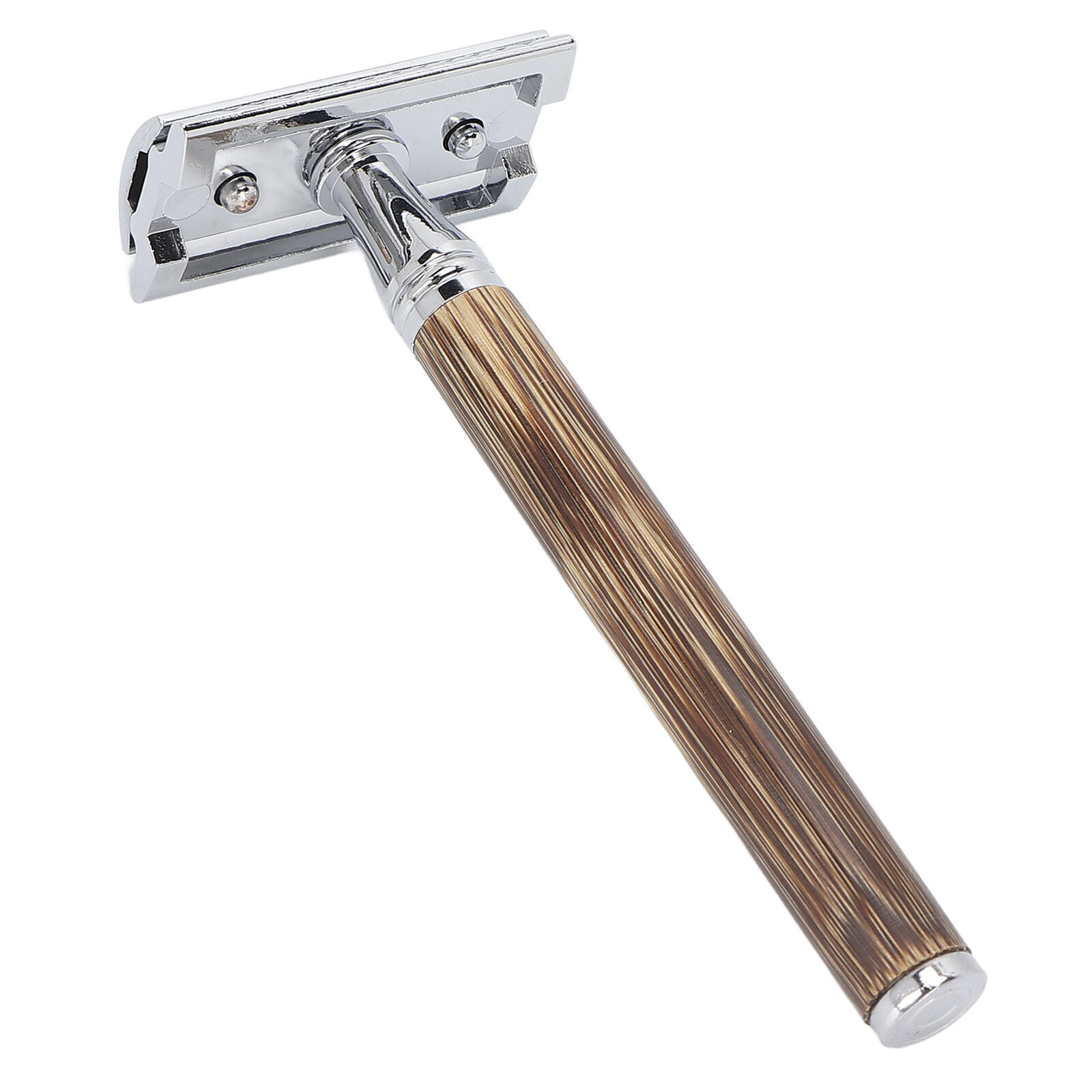 Double Edge Safety Razor Men Travel Portable Zinc Alloy Bamboo Handle