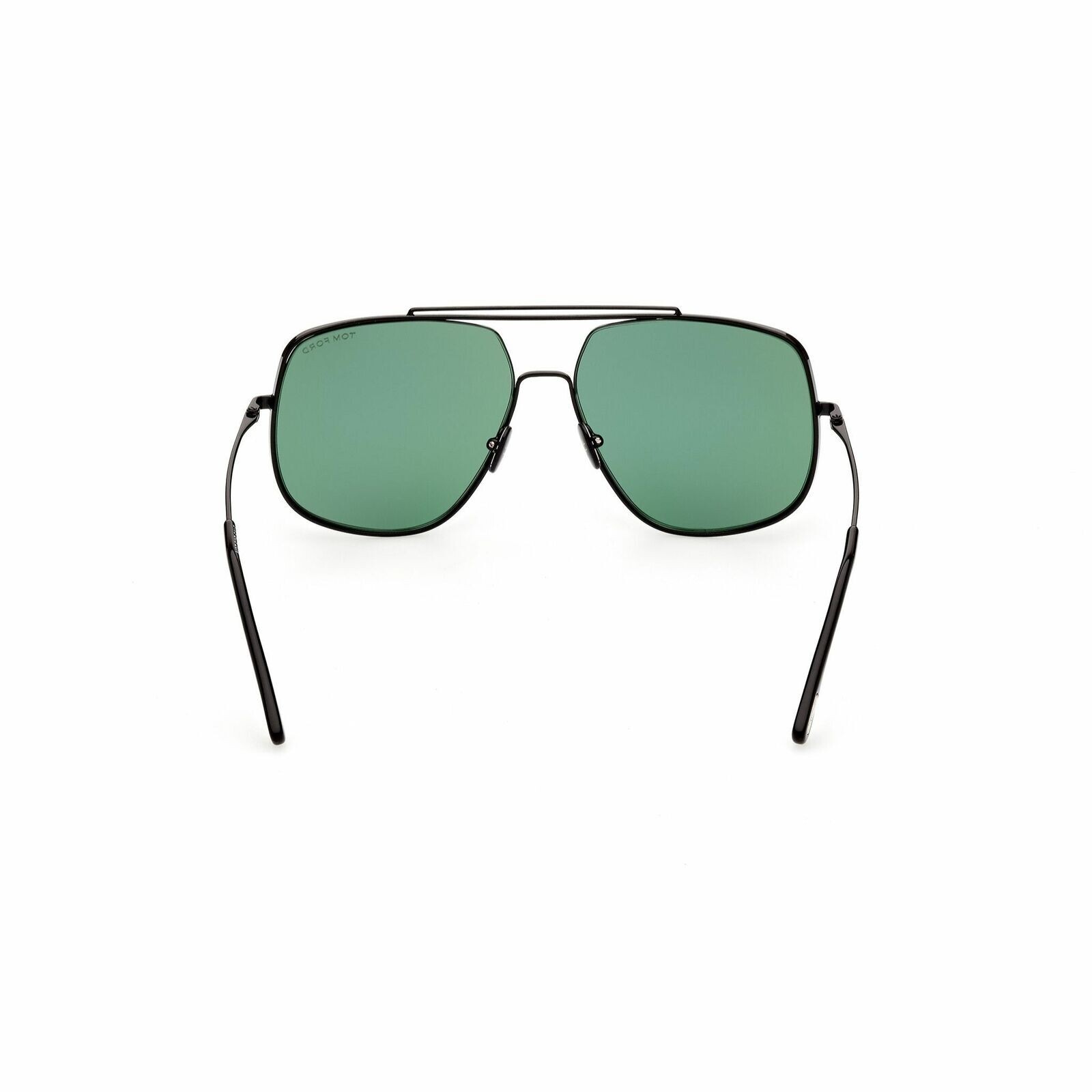 Pre-owned Tom Ford Liam Tf 0927 01n Shiny Black Green Lens Sunglasses Authentic 61mm