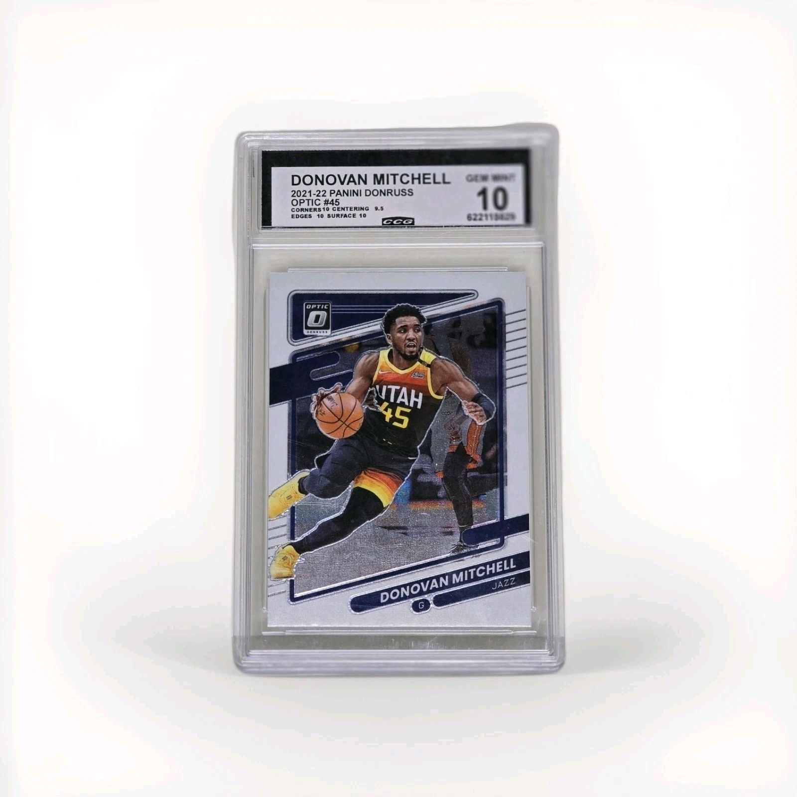 2021-22 Panini Donruss Optic Donovan Mitchell #45 CCG 10 - Utah Jazz Card