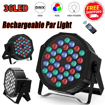 108W Rechargeable Par Can Lights Wireless 36 LED RGB Uplights Battery Powered