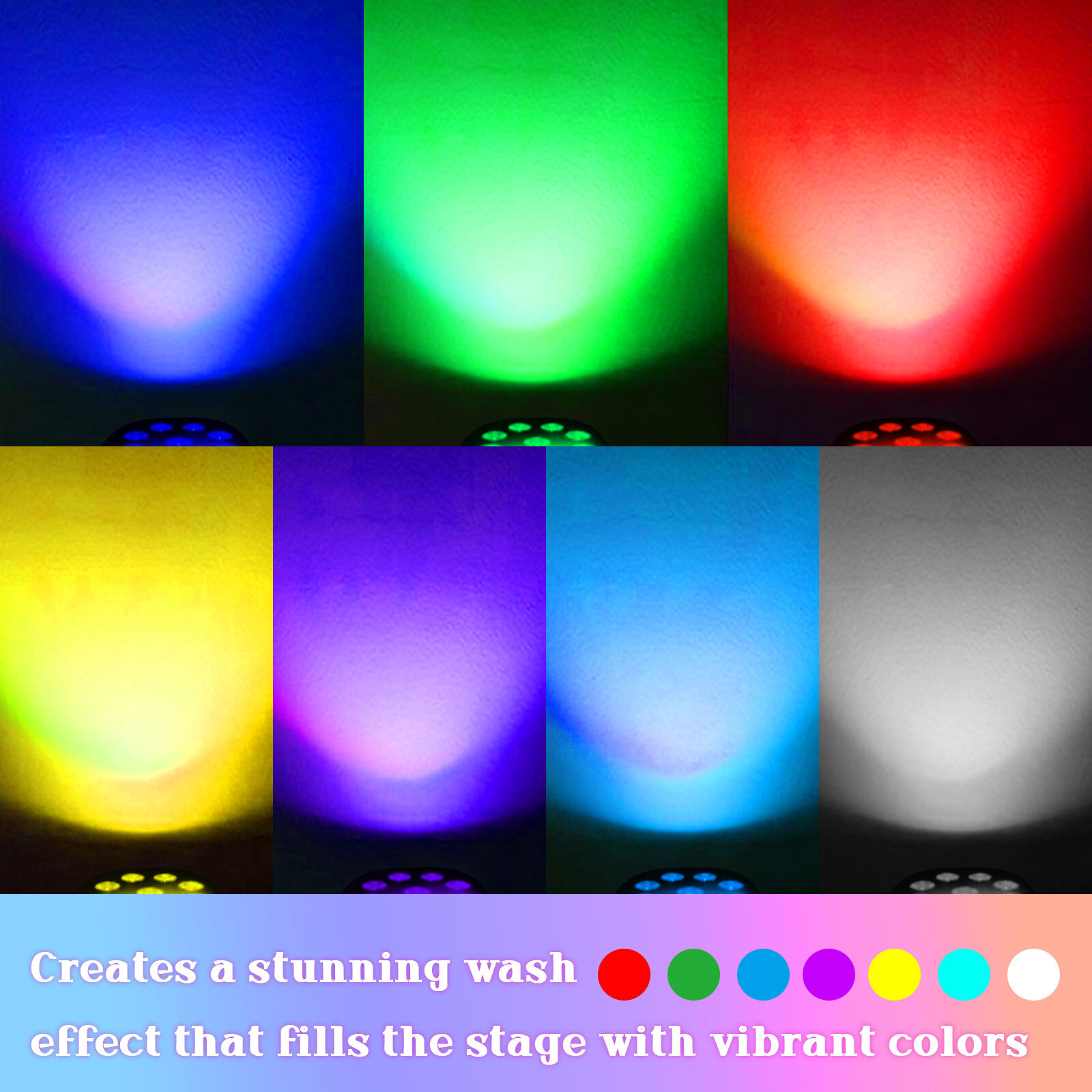 かもメール2018 200枚 6x 200W RGBW LED 18 Par DMX Stage Lights Color Change Disco