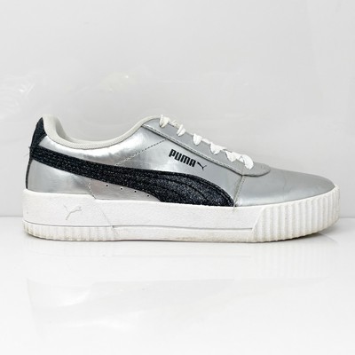 

Кроссовки Puma Womens Carina 372723-01 Silver Casual Shoes Размер 7, Серебряный, Carina