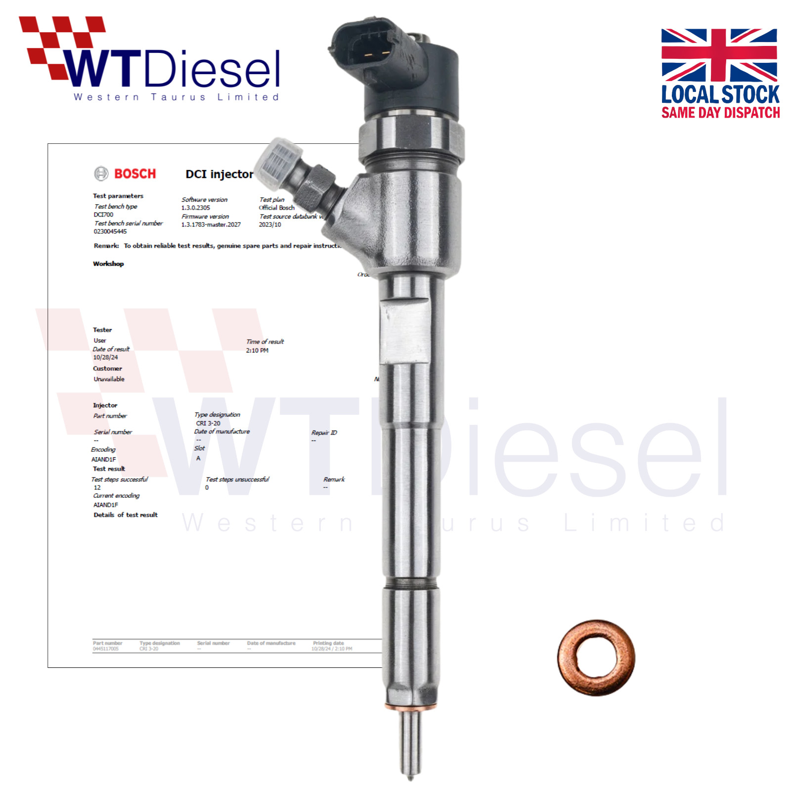 FIAT 500X QUBO TIPO Diesel Injector | 1.3 D Multijet | Bosch 0445110938 46337726
