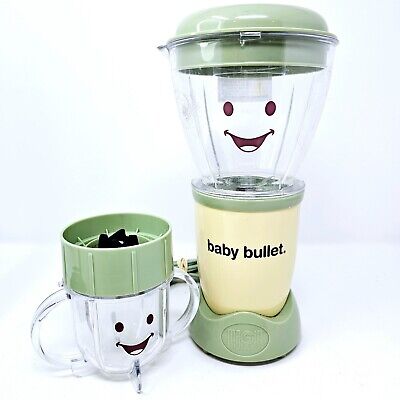 Magic Bullet Baby Bullet Baby Food Maker Kitchen Blender Set Base & 2 Cups Lids