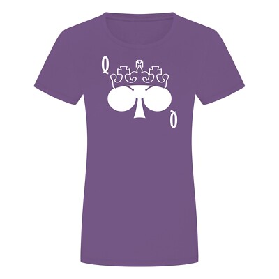 Kreuz Königin Damen T-Shirt - Karten Poker Skat Texas Holdem No Limit Royal