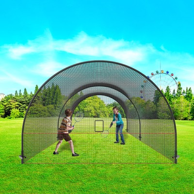 VEVOR 22FT Softball Baseball Cage Net and Frame Heavy Duty Pitching Batting Cage