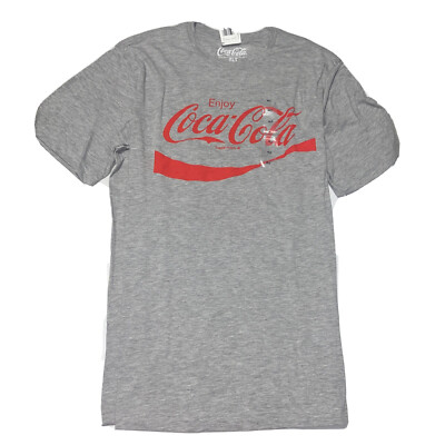 Men's Coca Cola Enjoy Logo Grey Red Bar T-Shirt Mens Size XLT Tall New W/ Tags