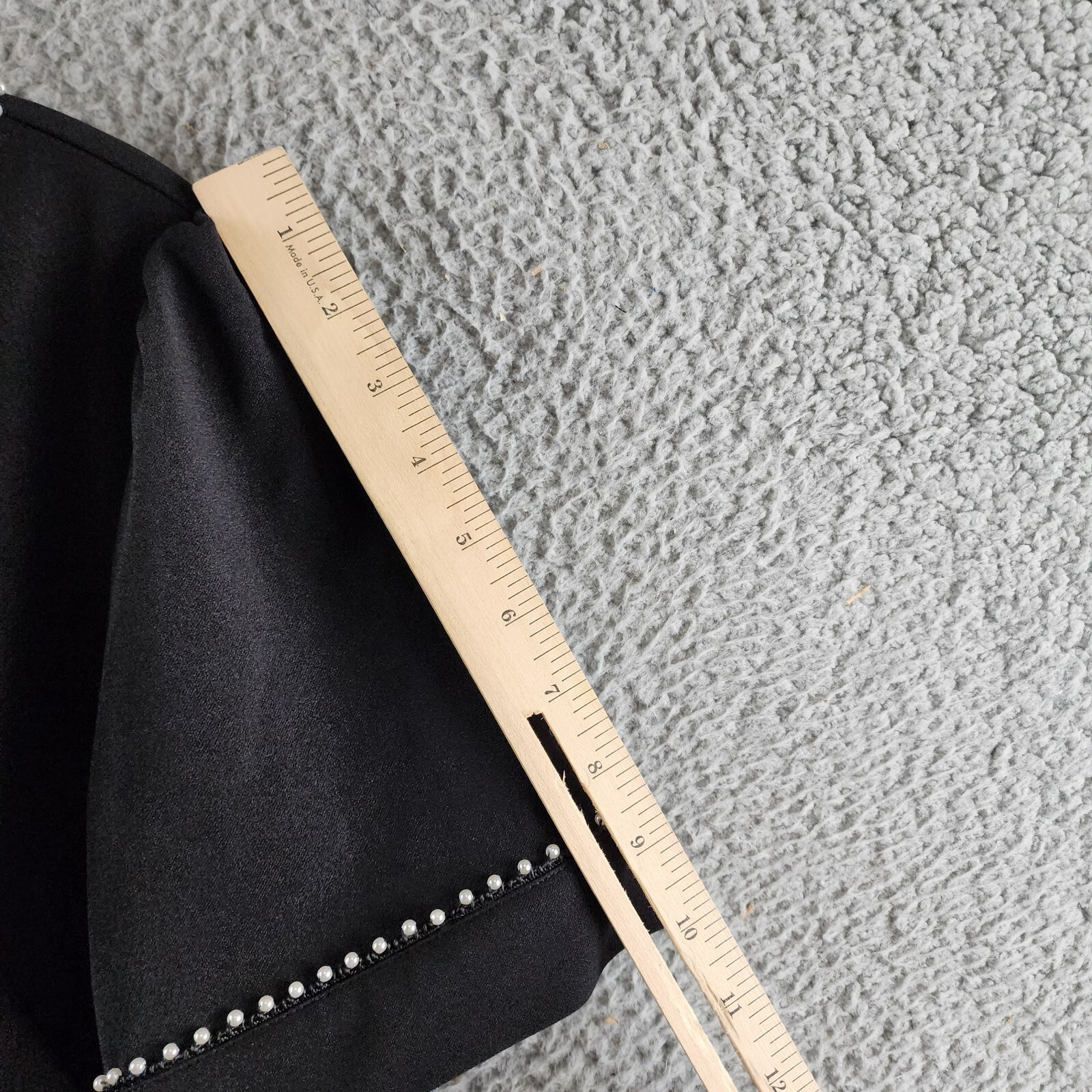 Julia Jordan Imitation Pearl Trim Stretch Jacquard Shift Dress Women's 12 Black - Picture 9 of 14