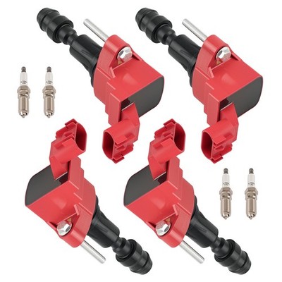 4 Ignition Coil & Spark Plugs Set for Saturn Vue Sky Ion Aura 2.0L 2.4L 2006-10