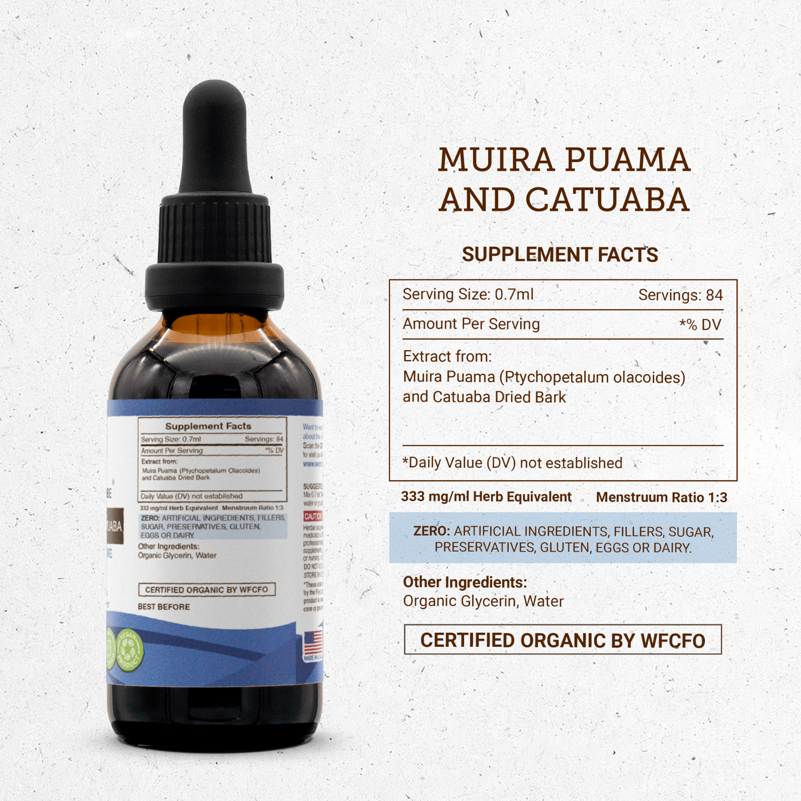Secrets Of The Tribe Muira Puama and Catuaba Tincture Alcohol-FREE