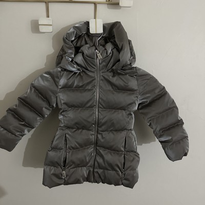 ADD Kids Girls Down Gray Silver Coat Puffer Jacket Sz 4  $300