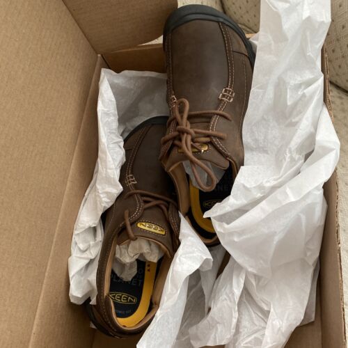 Pre-owned Keen Awesome Men's 9 Brand In Box  Portsmouth Leather Shoes Dark Earth. In Brown
