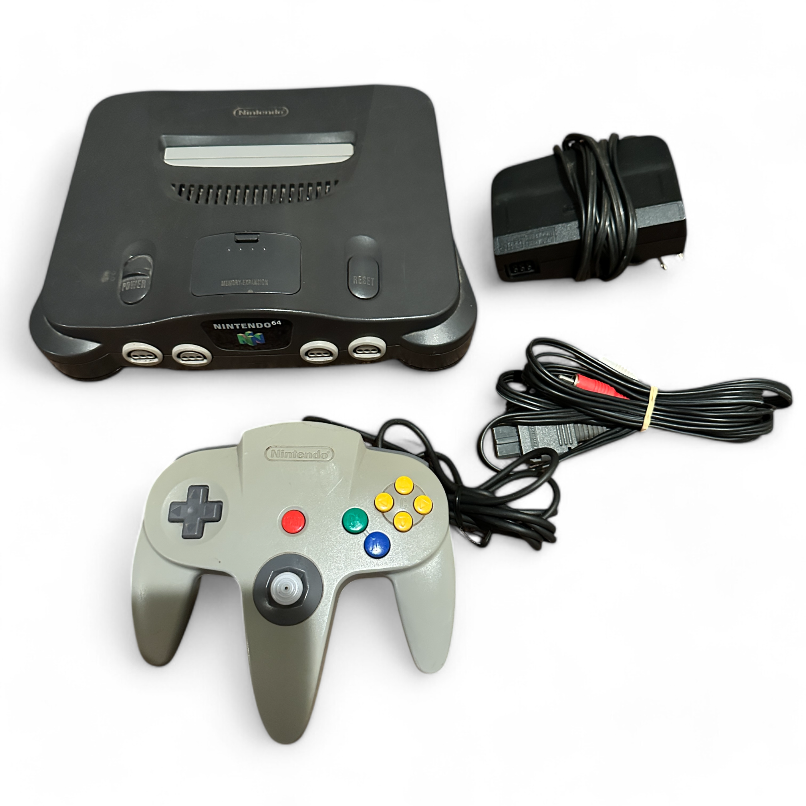 Nintendo 64 Charcoal Gray N64 Console W/ Controller & Cords Tested