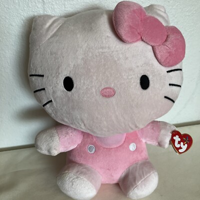 2014 Ty Beanie Buddy Hello Kitty ALL PINK Large 12  NEW W TAGS Super Clean CUTE!
