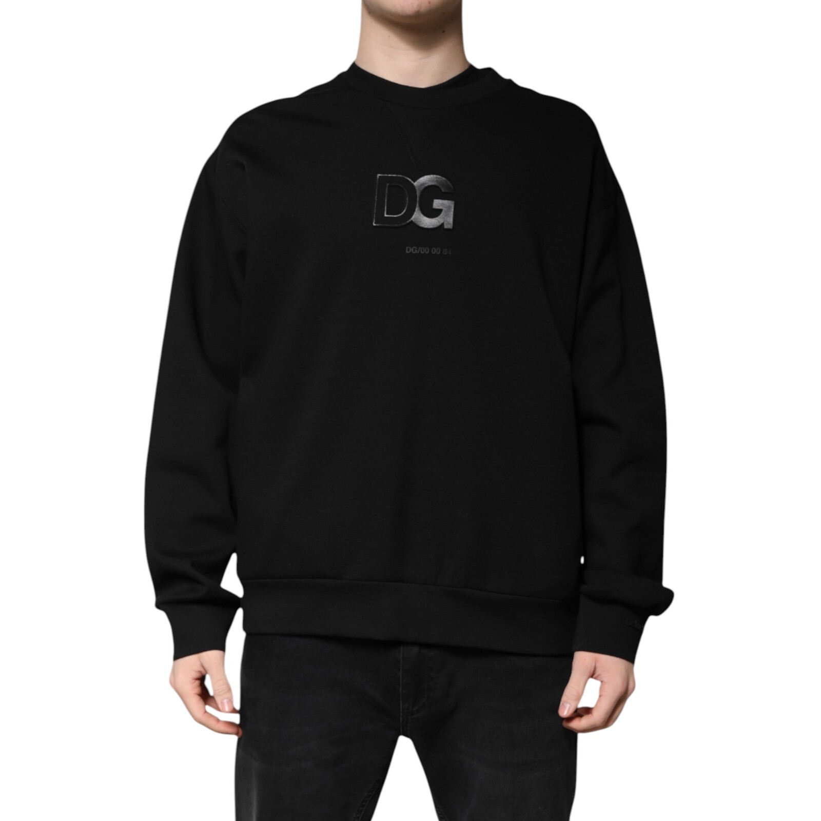 【送料&関税込】Dolce & Gabbana Crewneck Sweater With Lo DOLCE & GABBANA Knitted Sweatshirt Sweater with DG Logo
