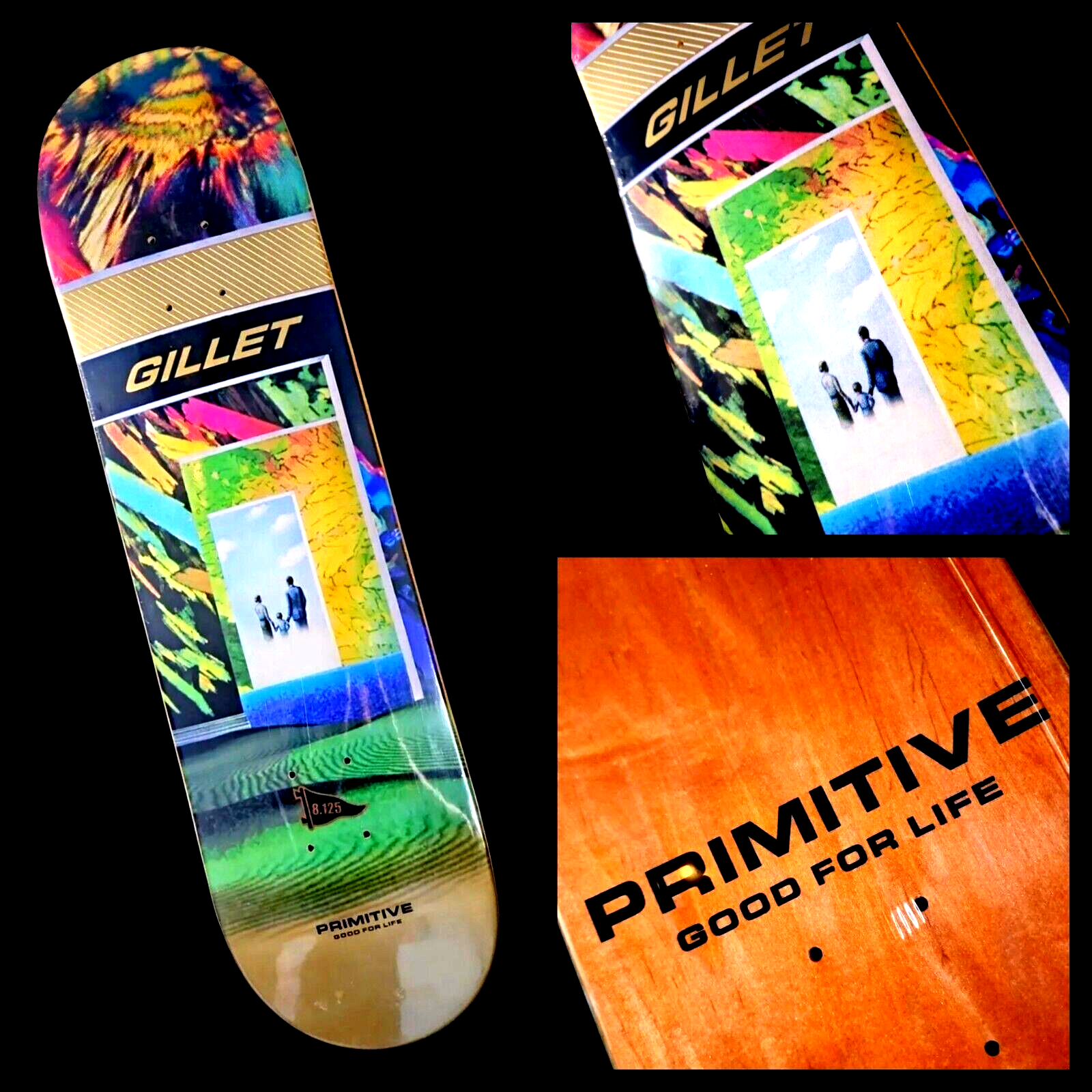 JB Gillet Primitive Portal Skateboard 8.125