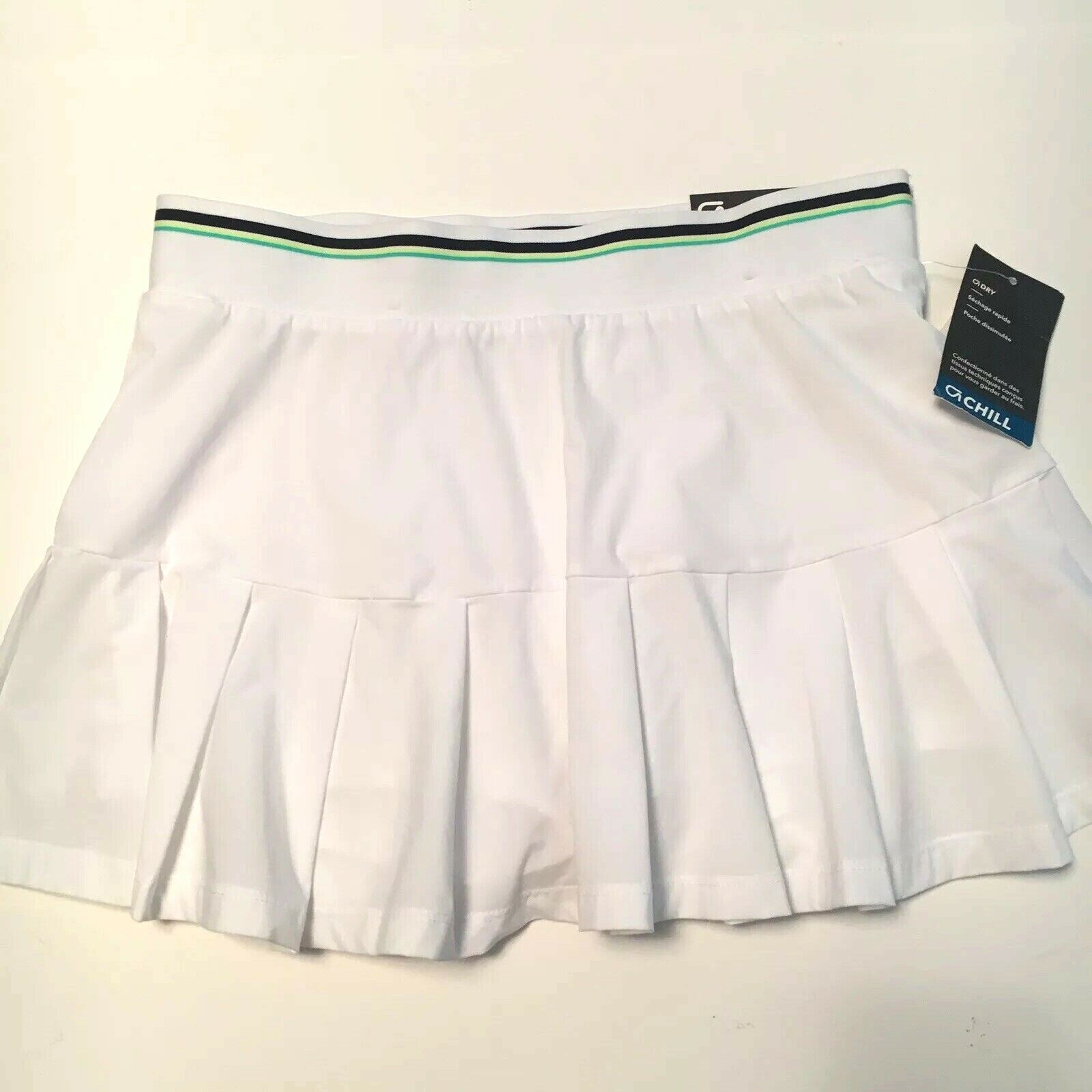GapFit L Tennis Skirt in Sprint Tech White Pleated Size Medium