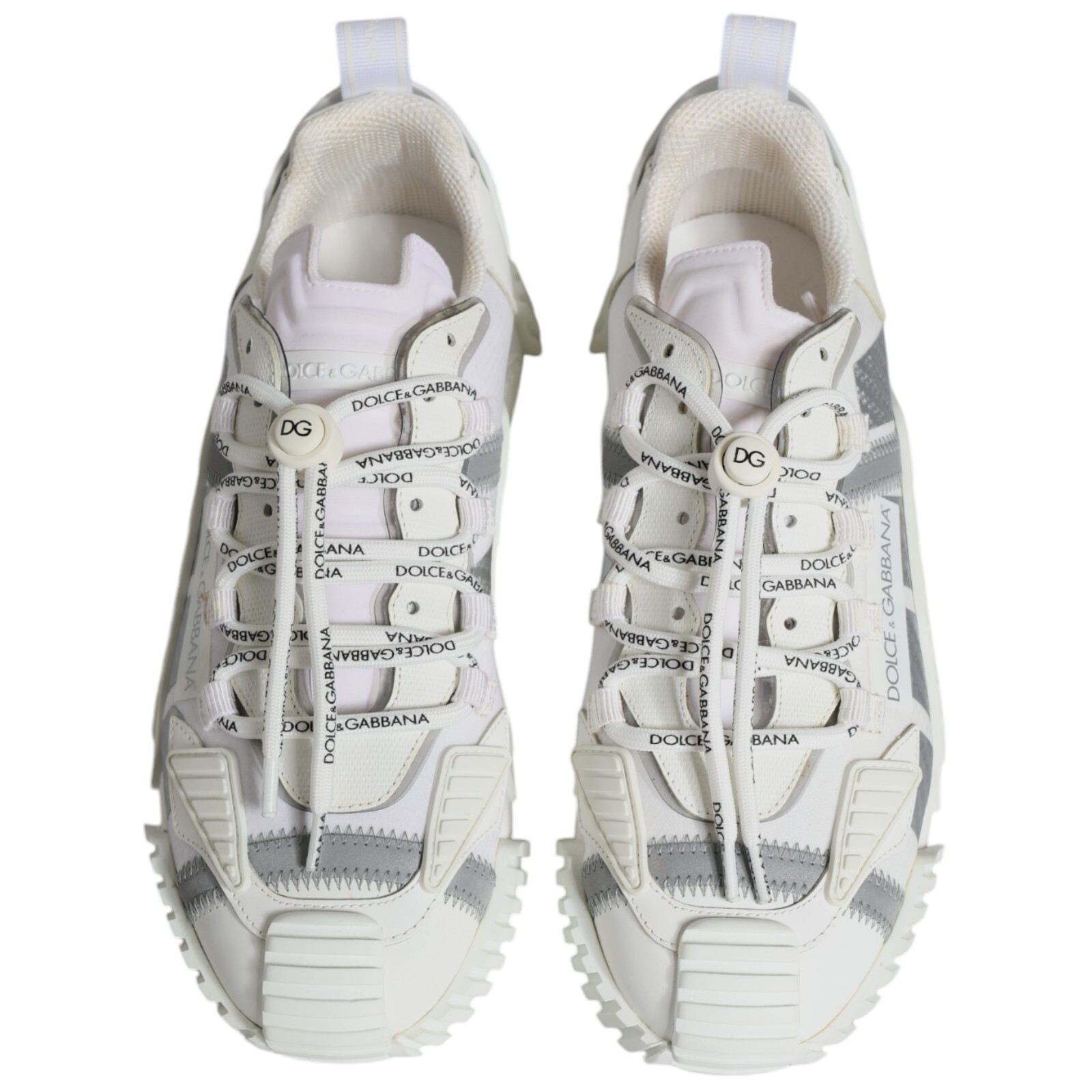 Pre-owned Dolce & Gabbana Shoes White Lace Up Low Top Ns1 Sneakers Men Eu41 / Us8 900usd