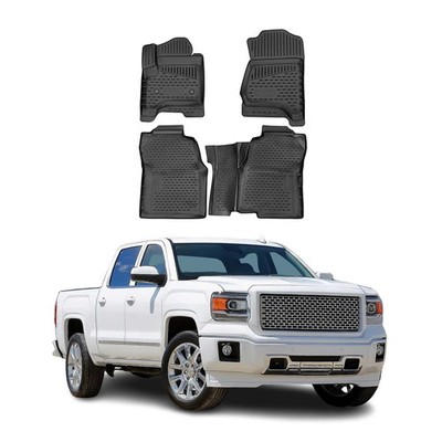 OMAC Floor Mats Liner for GMC Sierra Denali 1500/2500HD/3500HD Crew Cab 2014-19