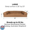 Furhaven Replacement Dog Bed Cover Quilted Sofa-Style, Machine Washable - Toasted Brown, Large