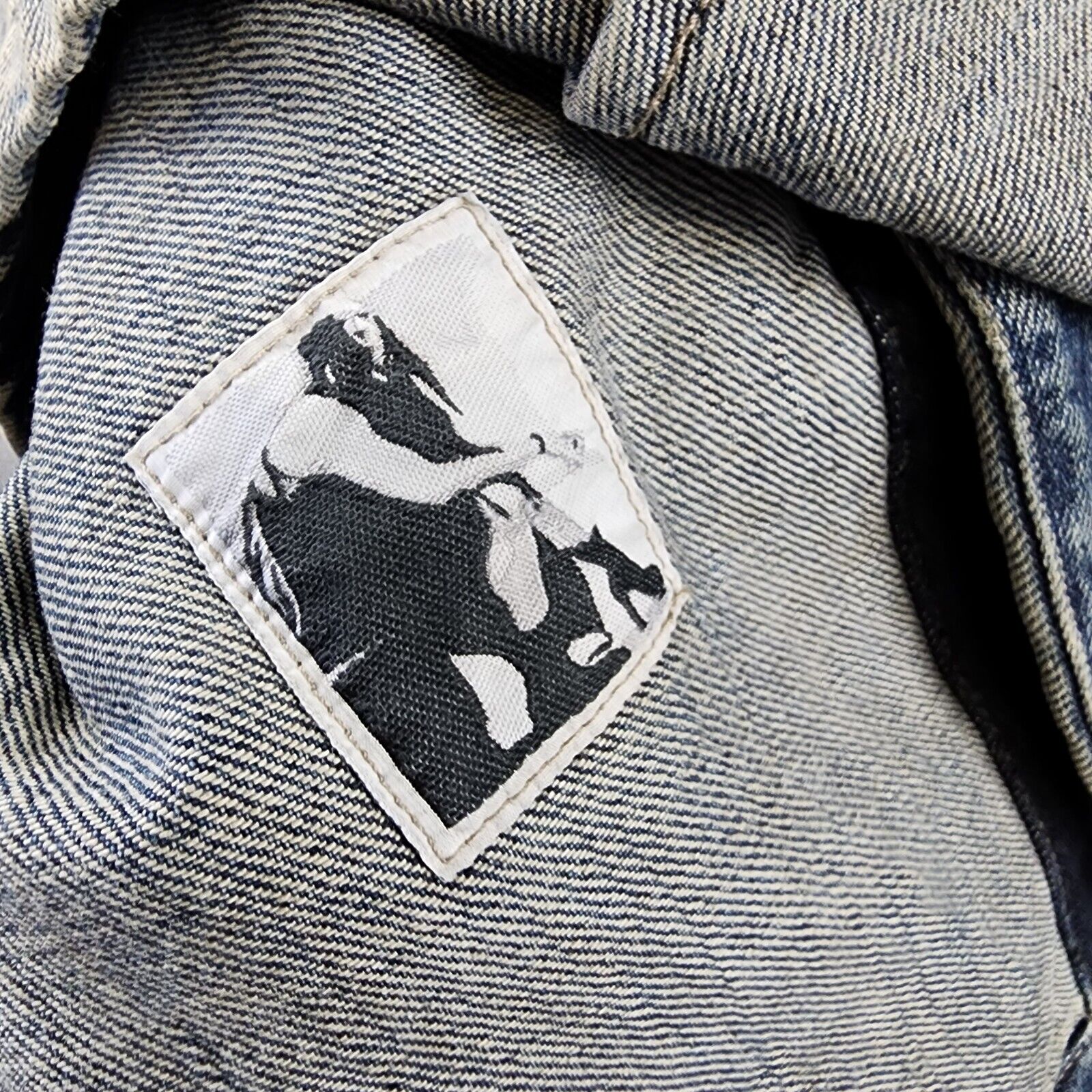 DRKSHDW Rick Owens Faded Denim Jacket Men's M Mineral Pearl DRKSHDW Rick Owens Faded Denim Jacket Men's M Mineral Pearl