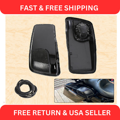 Saddlebag Lids Speaker 5x7 Cutouts For Harley Touring Road King Glide 2014-2024