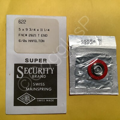 NOS Mainsprings for Hamilton Watches 6/0s to 8/0s - Select A Style/Size