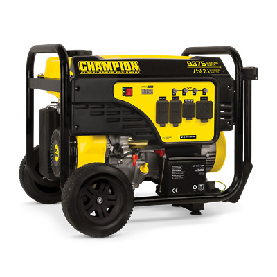 100814 - 7500/9375w Champion Generator, Electric Start, W/ 50AMP
