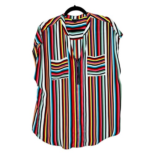 トップス bluelea Embroideryorgandy blouse TORRID Womens 0 0X Georgette Zip Front Dolman Blouse