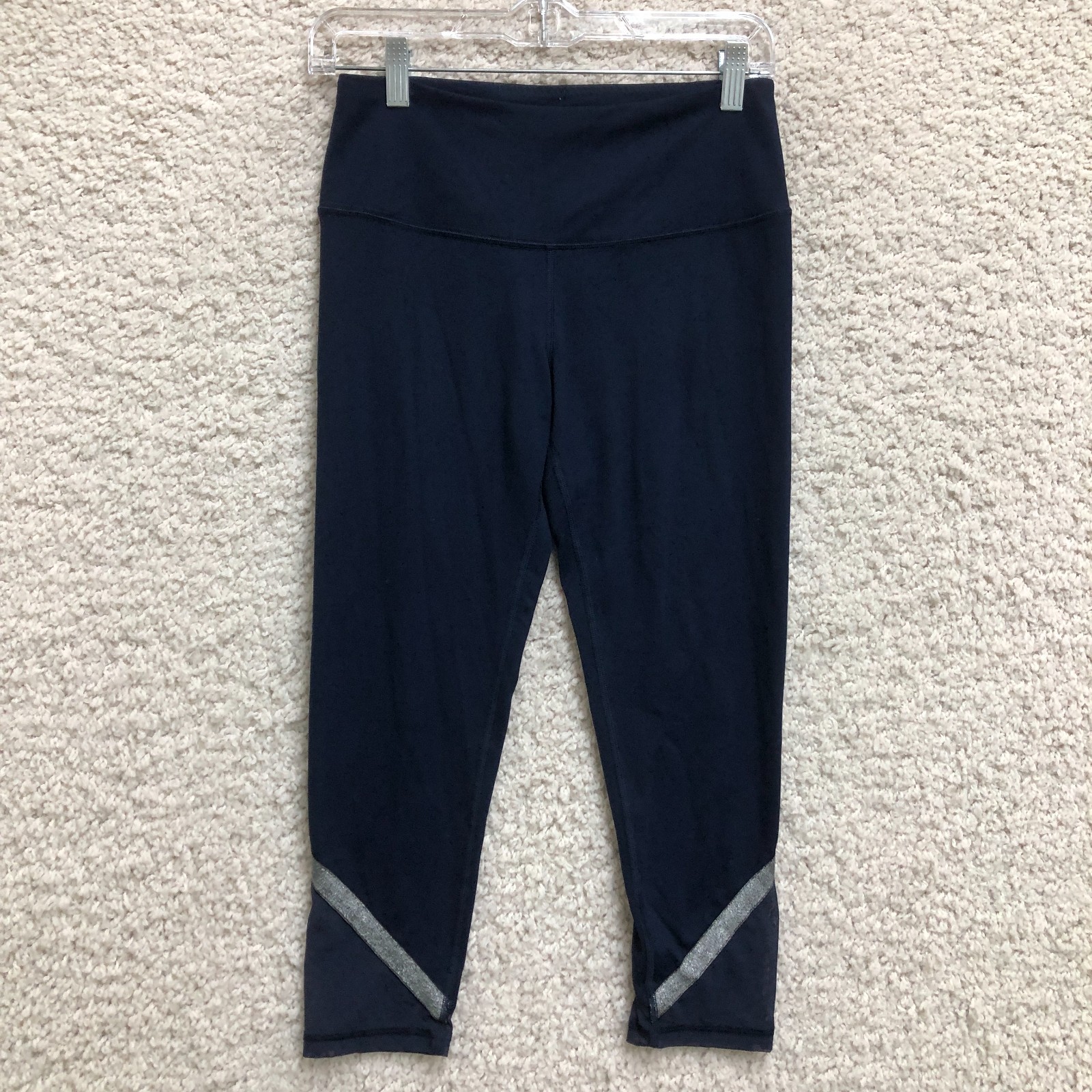Victorias Secret Sport Leggings Small Adult Blue Knockout Capri Pull On Womens S